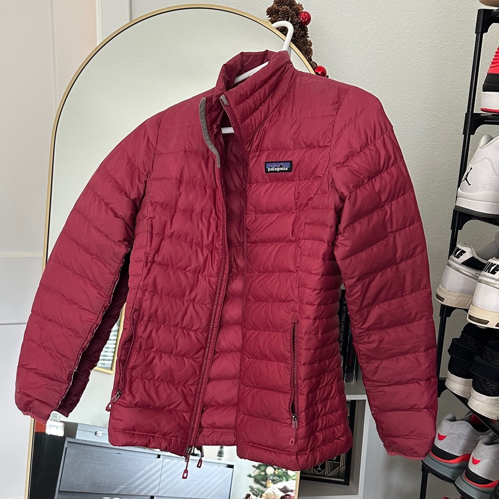 Patagonia Burgundy Puffer Jacket